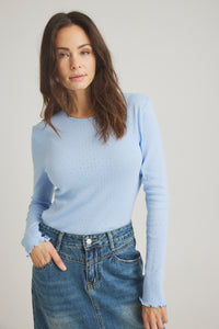 Amar Pointelle T-Shirt - Skyway