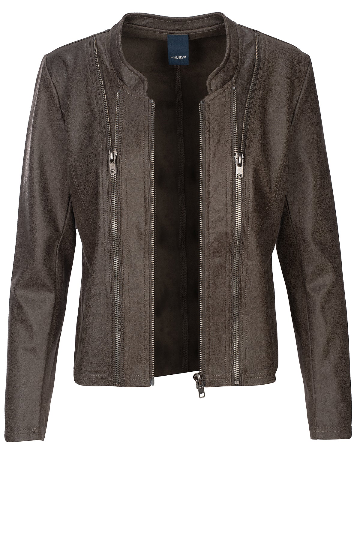 LUXZUZ // ONE TWO Athena Faux Leather Jacket Jacket 653 Capers