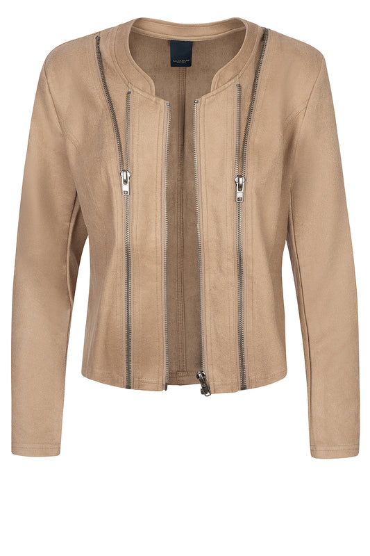 LUXZUZ // ONE TWO Athena Faux Leather Jacket Jacket 700 Light Sand