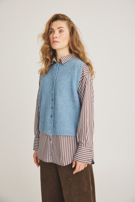 LUXZUZ // ONE TWO Bit Knit Knit 529 Stonewash