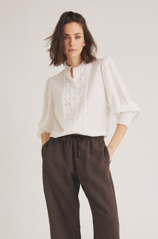 LUXZUZ // ONE TWO Cecillia Shirt Shirt 737 Cream