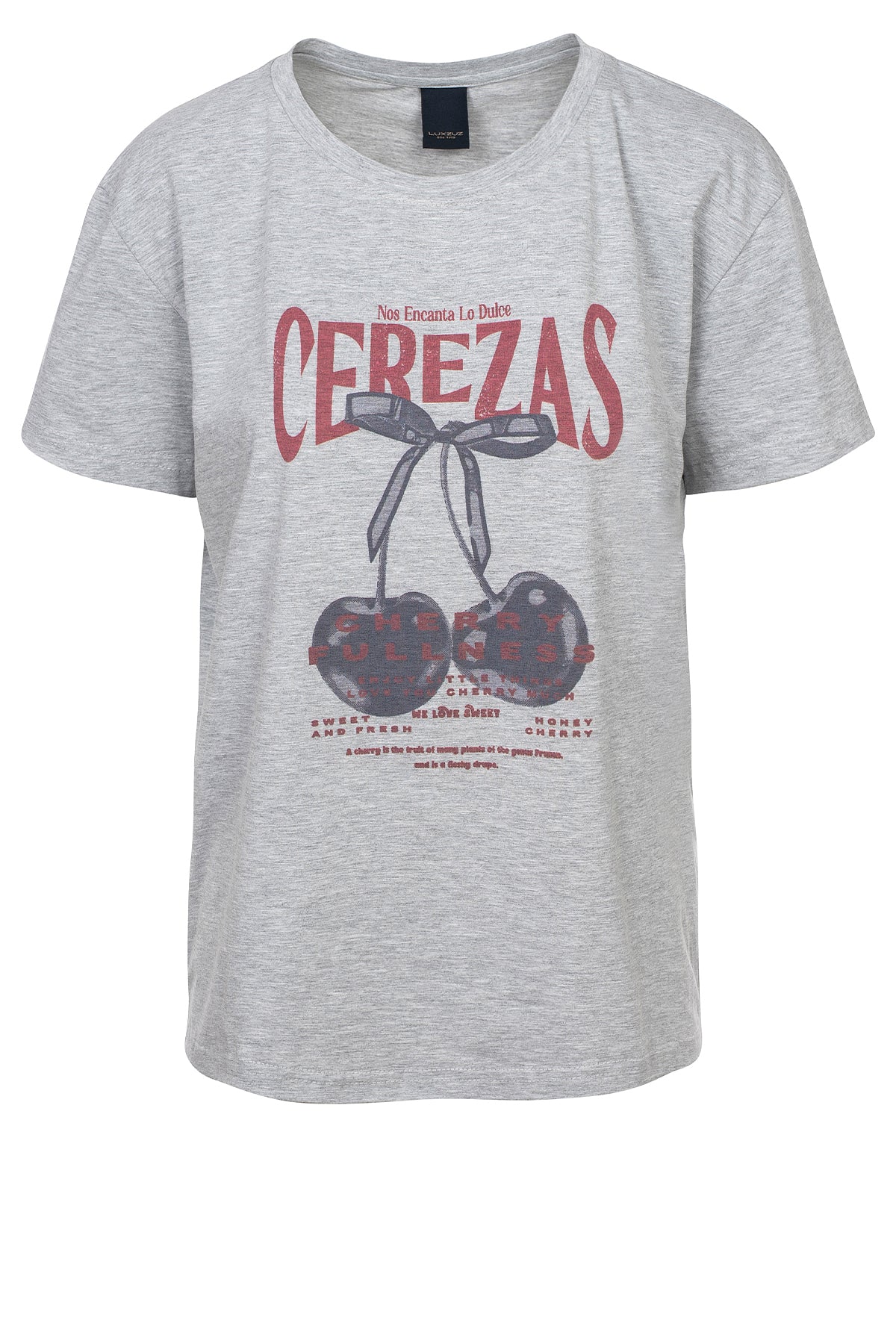 LUXZUZ // ONE TWO Cerez T-shirt T-Shirt 808 Light Grey Melange