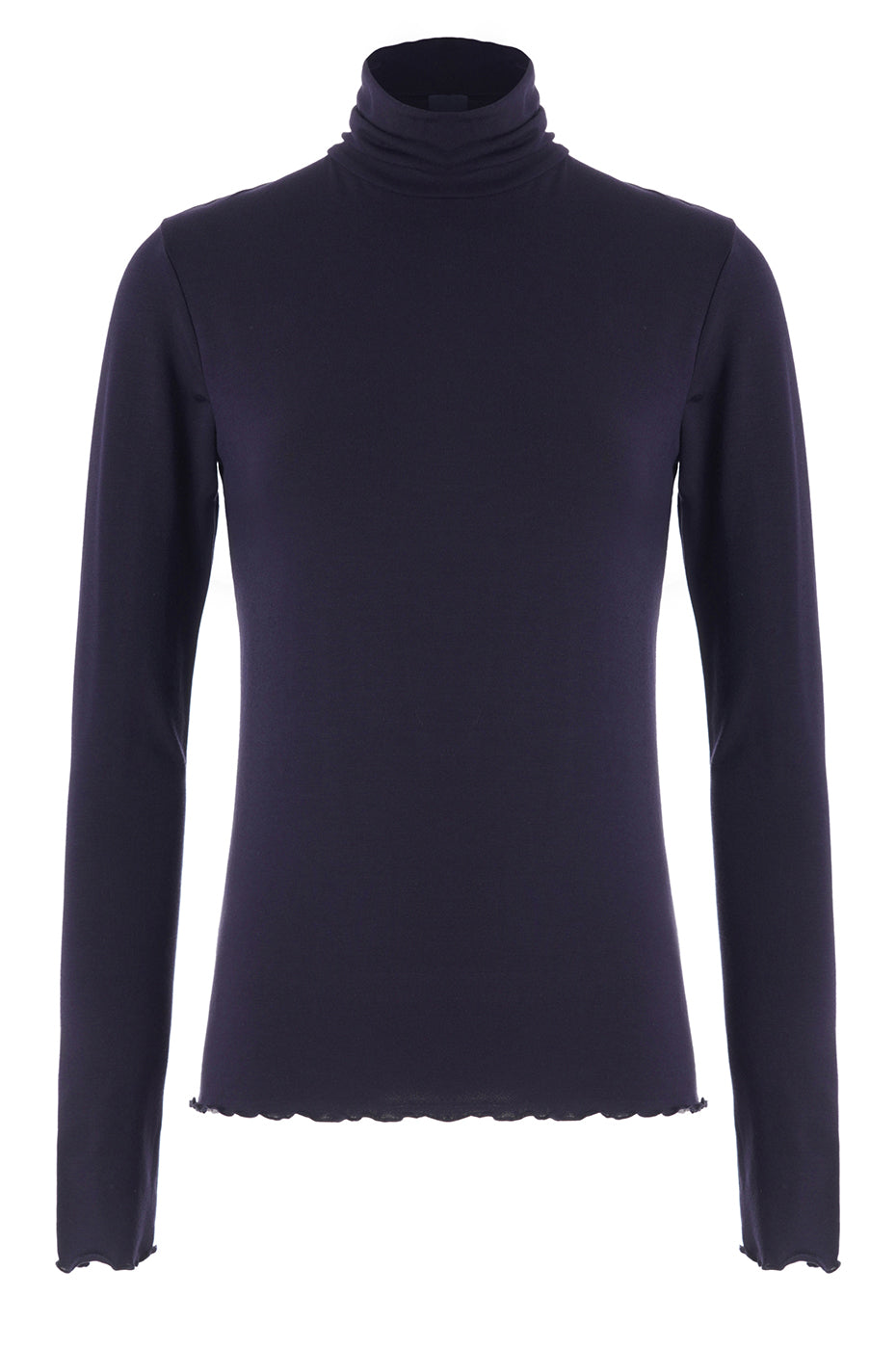 LUXZUZ // ONE TWO Jachio Bamboo Rollneck T-Shirt 577 Night Blue