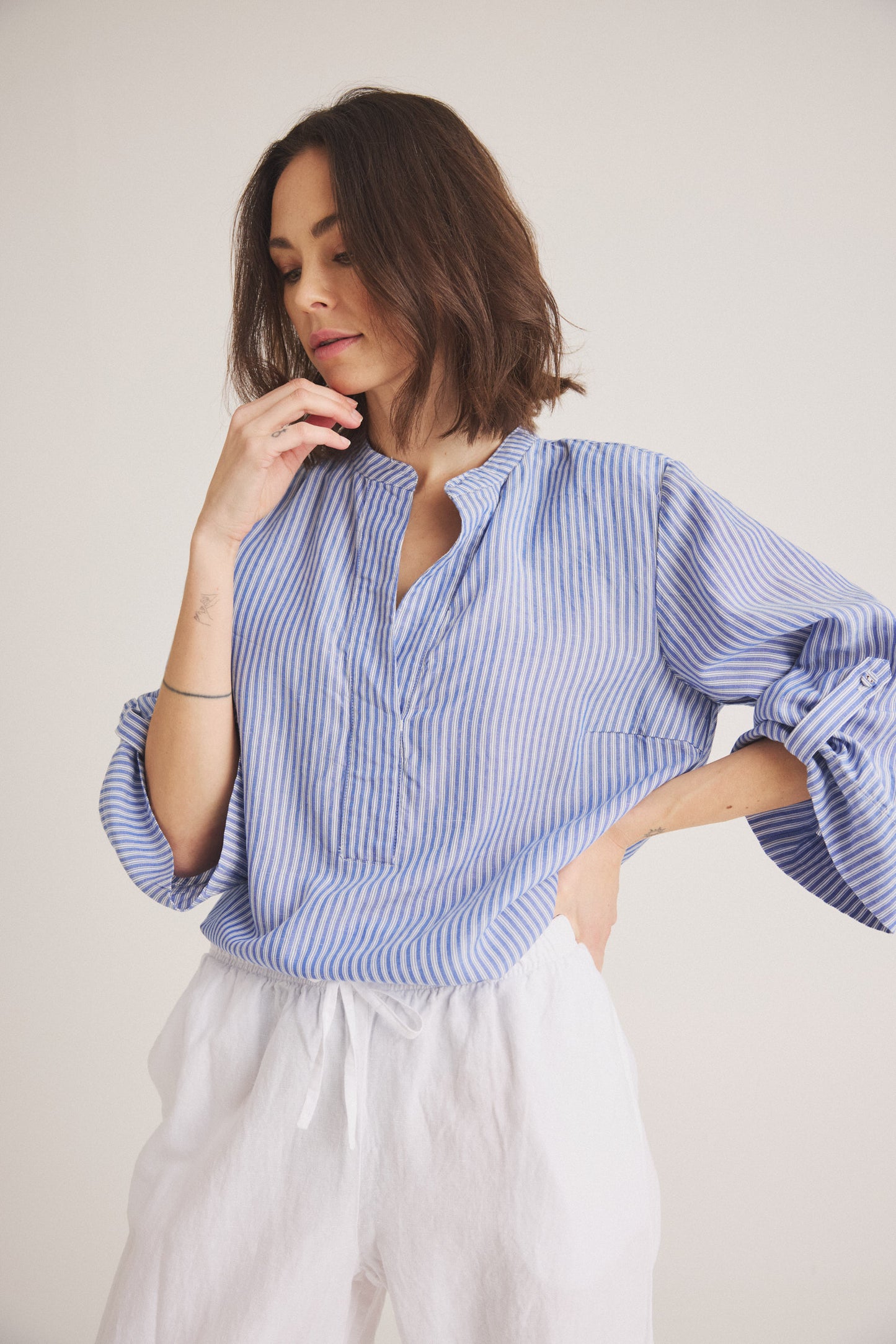 LUXZUZ // ONE TWO Josint Blouse Blouse 523 Baja Blue