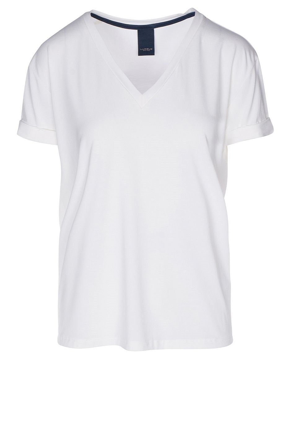 LUXZUZ // ONE TWO Karvi Bamboo T-Shirt 737 Cream