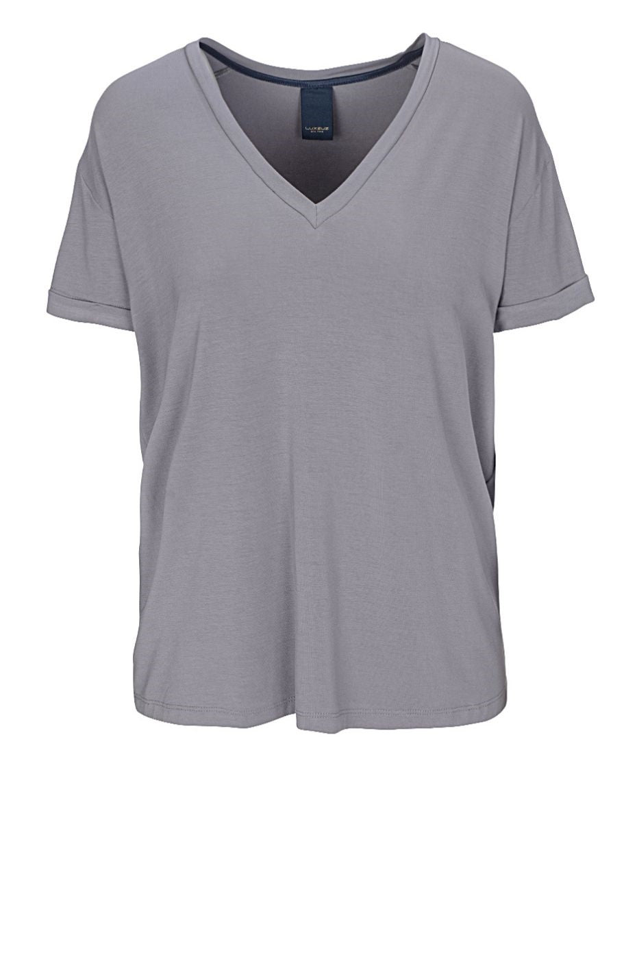 LUXZUZ // ONE TWO Karvi Bamboo T-Shirt 818 Steel Grey