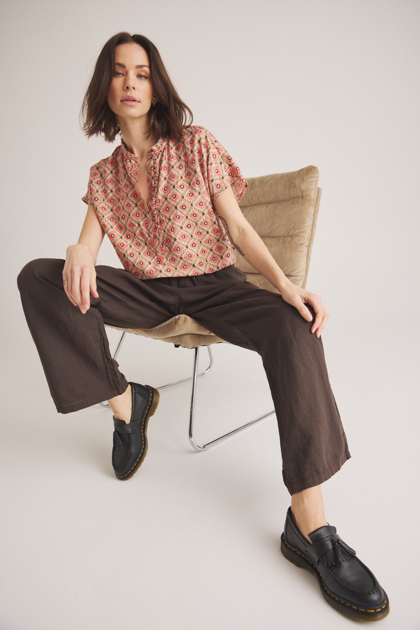 LUXZUZ // ONE TWO Maritoana Blouse Blouse 355 Hot Coral