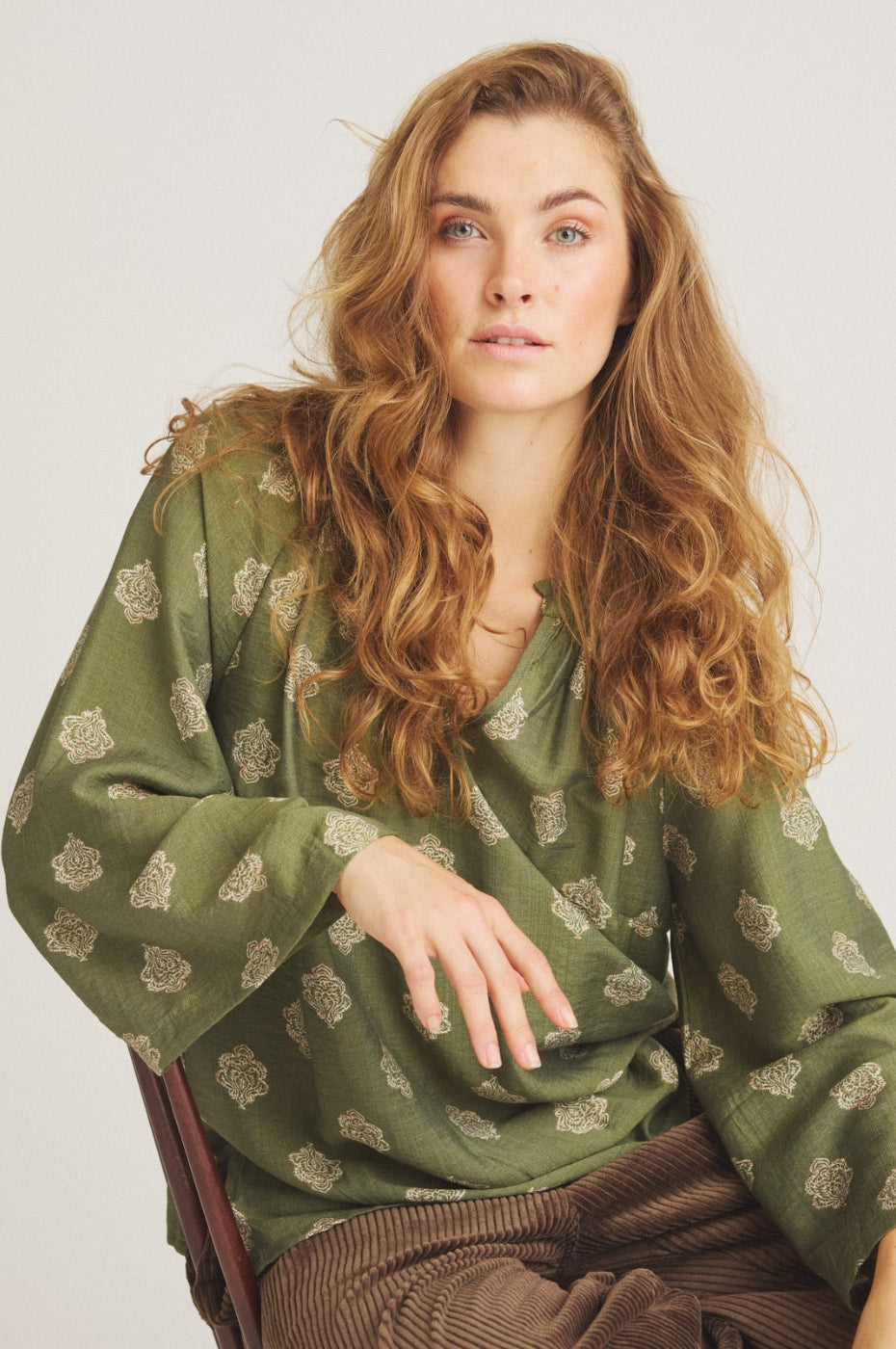 LUXZUZ // ONE TWO Salinas Blouse Blouse 627 Loden Green