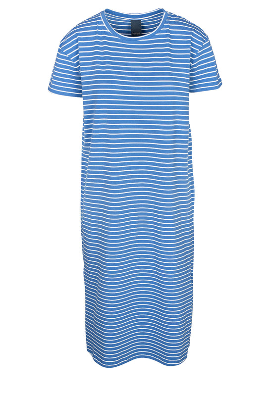 LUXZUZ // ONE TWO Aimastripe Dress Dress 523 Baja Blue