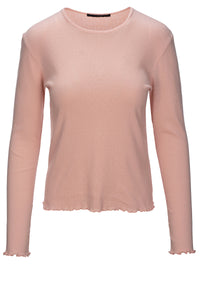 Amar Pointelle T-Shirt - Blasser Hartriegel