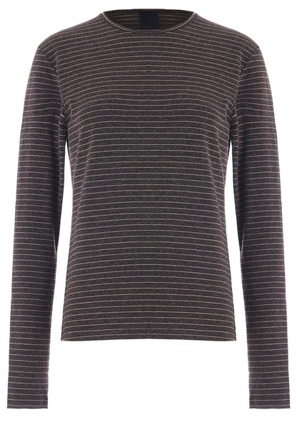 LUXZUZ // ONE TWO Amazig Stripe T-shirt T-Shirt 793 Chocolate Plum