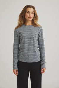 Amazig Stripe T-shirt - Grey Marl