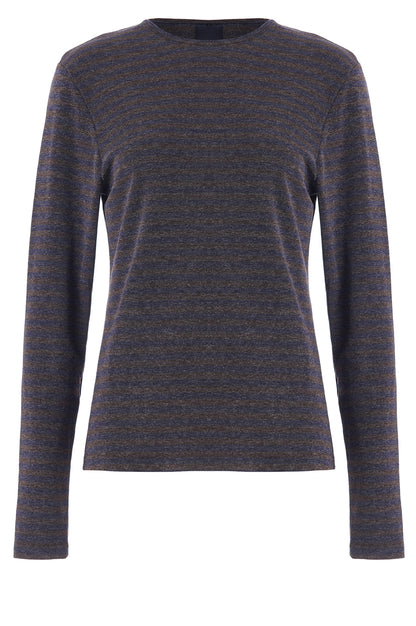 LUXZUZ // ONE TWO Amazig Stripe T-shirt T-Shirt 793 Chocolate Plum