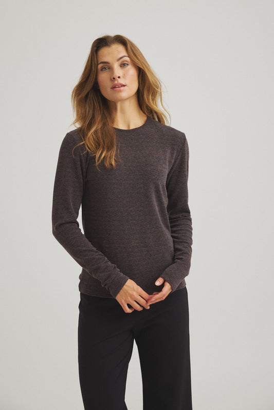 LUXZUZ // ONE TWO Amazig Stripe T-shirt T-Shirt 833 Asphalt