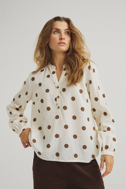 LUXZUZ // ONE TWO Ansiga Blouse Blouse 788 Chocolate Chip