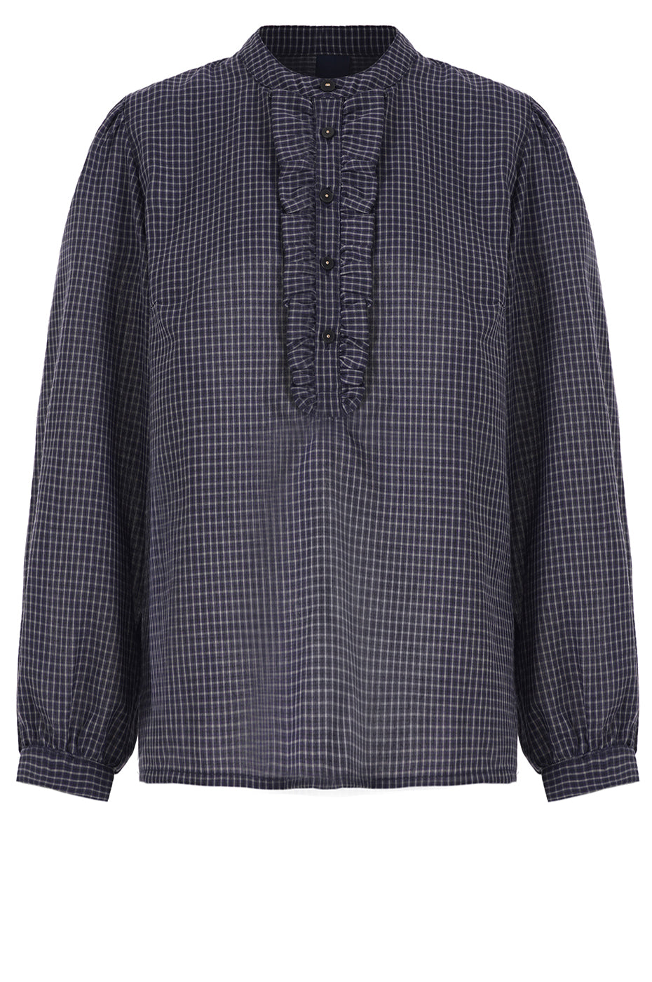 LUXZUZ // ONE TWO Anso Blouse Shirt 577 Night Blue