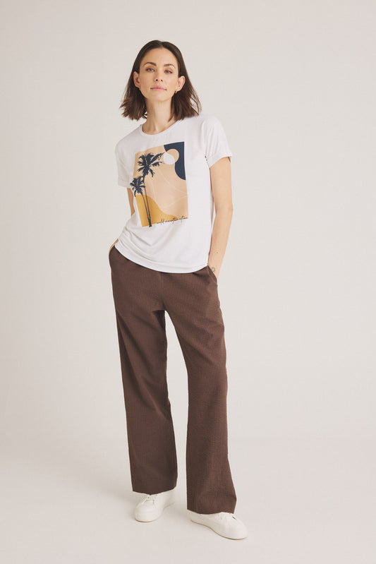 LUXZUZ // ONE TWO Elilina Pant Pant 799 Choco Lux