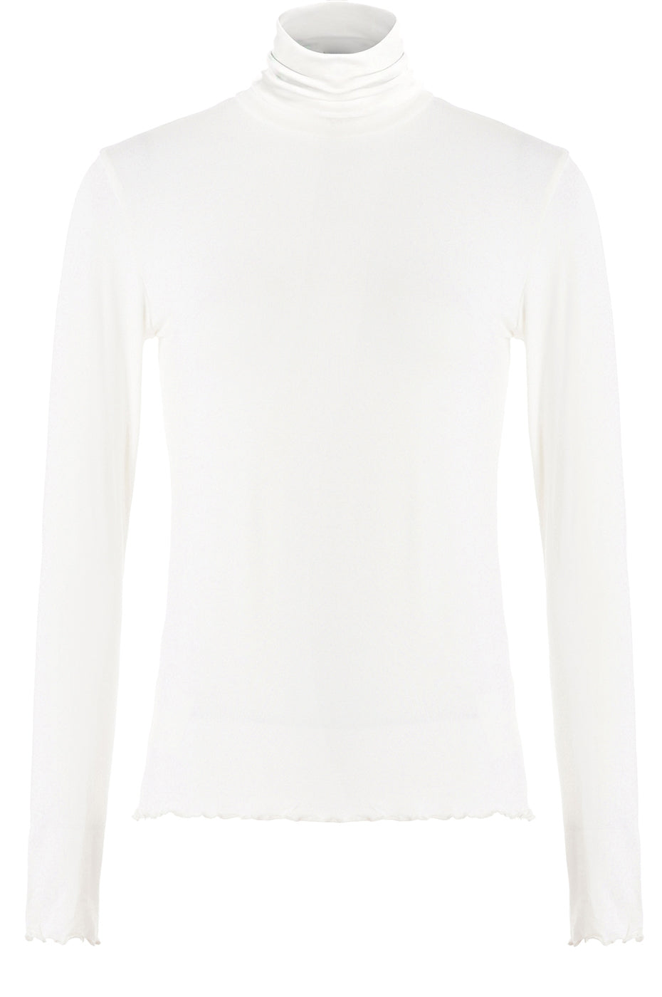 LUXZUZ // ONE TWO Jachio Bamboo Rollneck T-Shirt 737 Cream