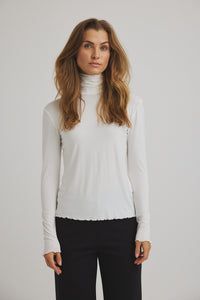 Jachio Bamboo Rollkragenpullover - Creme