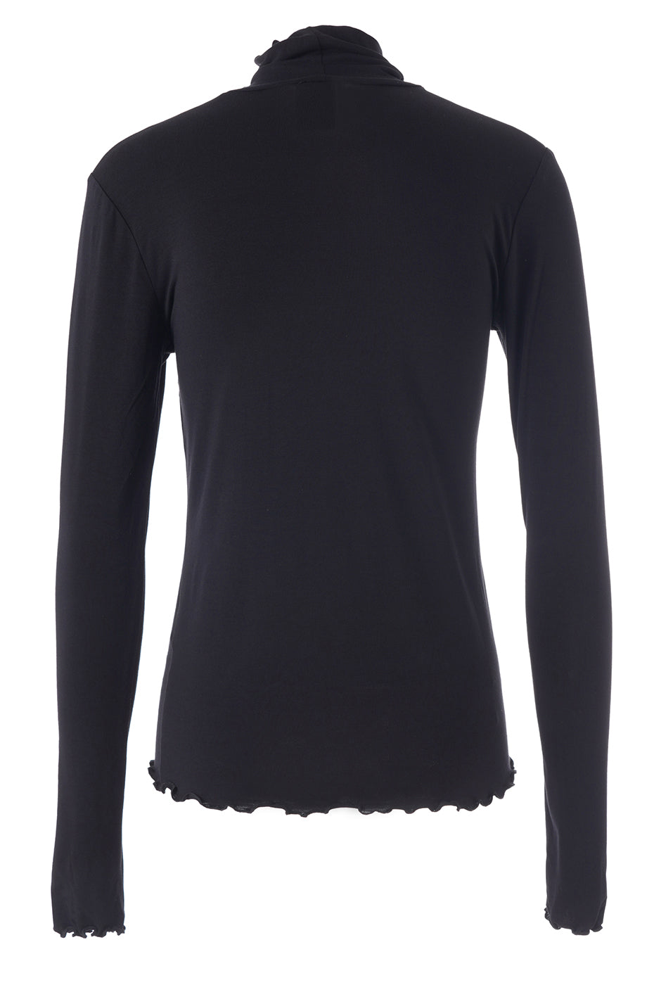 LUXZUZ // ONE TWO Jachio Bamboo Rollneck T-Shirt 999 Black