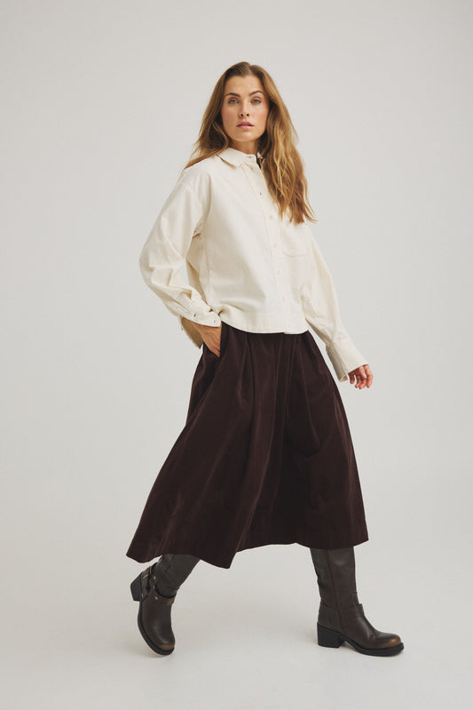 LUXZUZ // ONE TWO Jansine Skirt Skirt 790 Java Brown