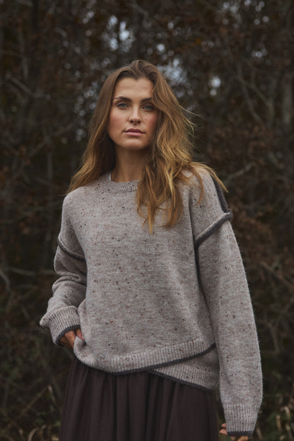 LUXZUZ // ONE TWO Jessika Knit Knit 730 Deep Taupe