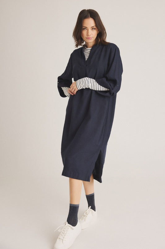 LUXZUZ // ONE TWO Josia Dress Dress 575 Navy Blue