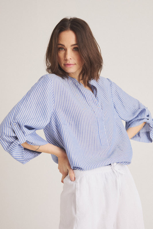 LUXZUZ // ONE TWO Josint Blouse Blouse 523 Baja Blue