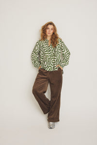 Jozi Blouse - Bronze Green