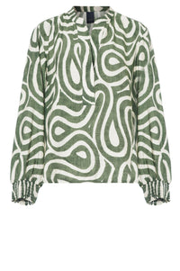 Jozi Bluse - Bronzegrün