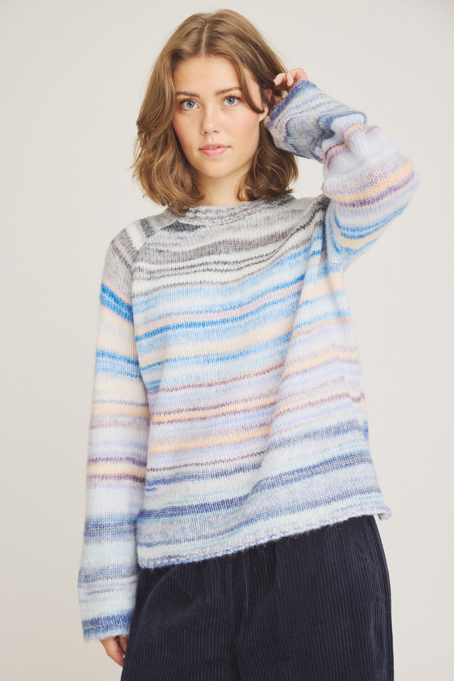 LUXZUZ // ONE TWO Kirja Knit Knit 516 Blue Heron