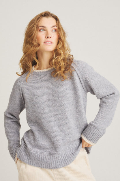 LUXZUZ // ONE TWO Lora Knit Knit 821 Grey Marl