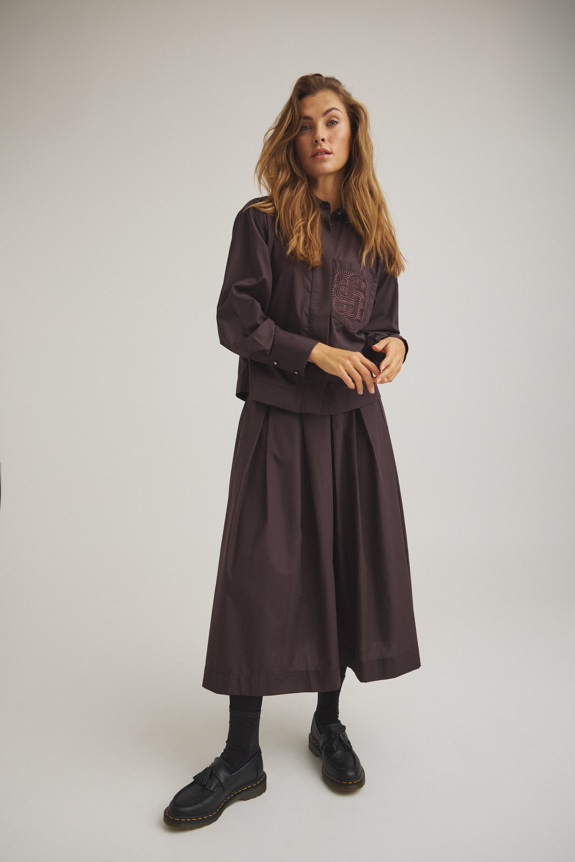 LUXZUZ // ONE TWO Makiero Shirt Shirt 793 Chocolate Plum