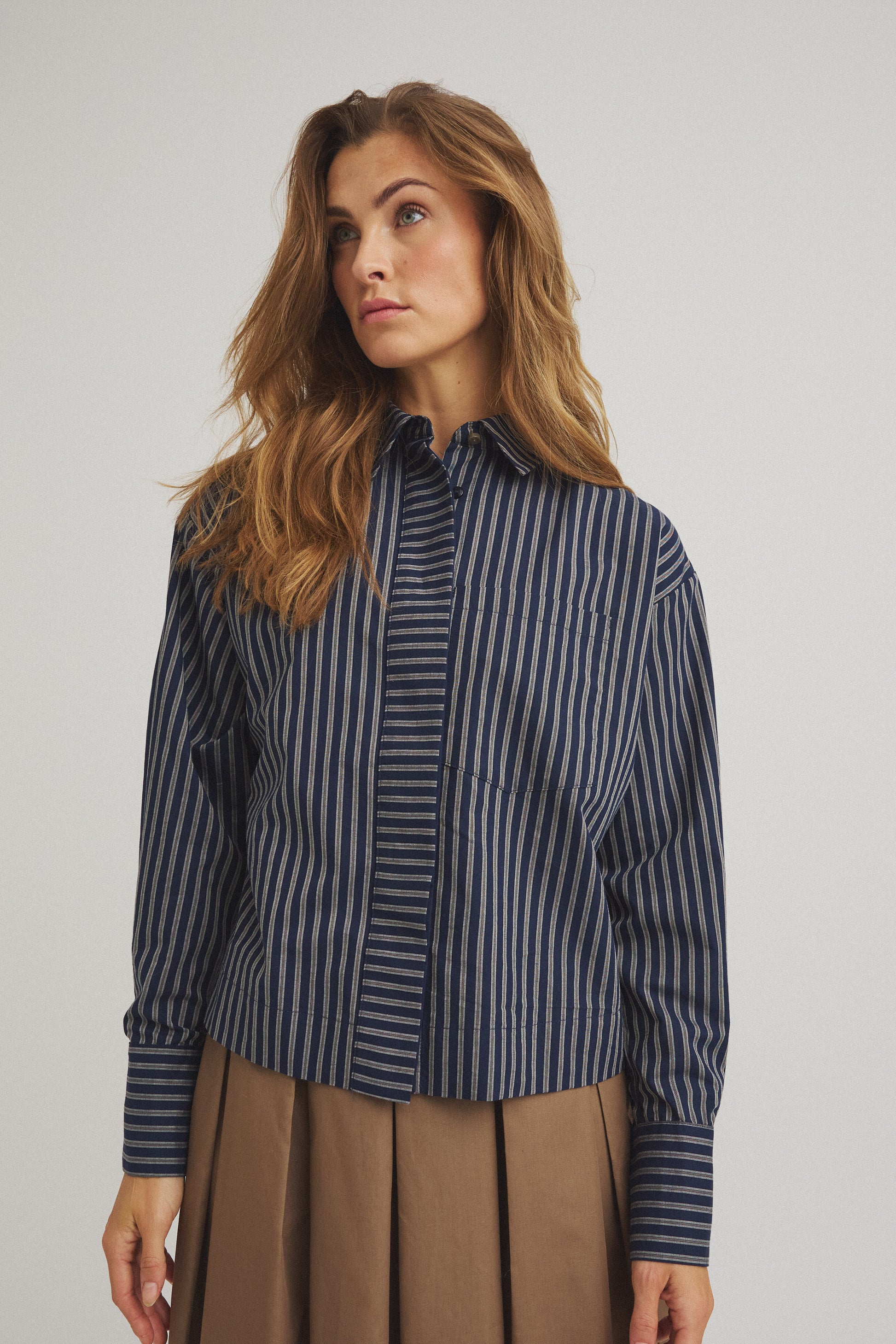 LUXZUZ // ONE TWO Makiero Shirt Shirt 577 Night Blue