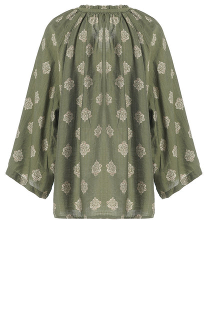 LUXZUZ // ONE TWO Salinas Blouse Blouse 627 Loden Green