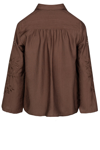 LUXZUZ // ONE TWO Siwano Blouse Blouse 718 Suitcase Brown